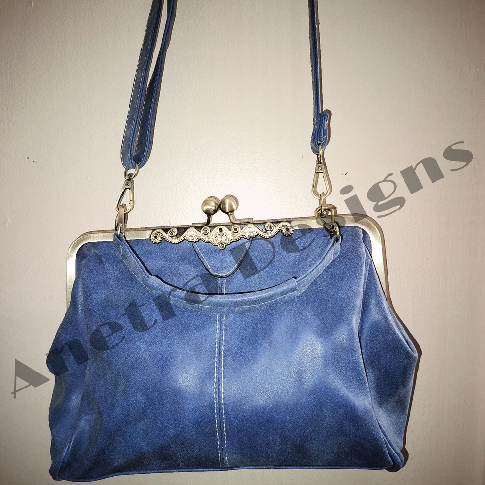 Blue Leather Women's Bag